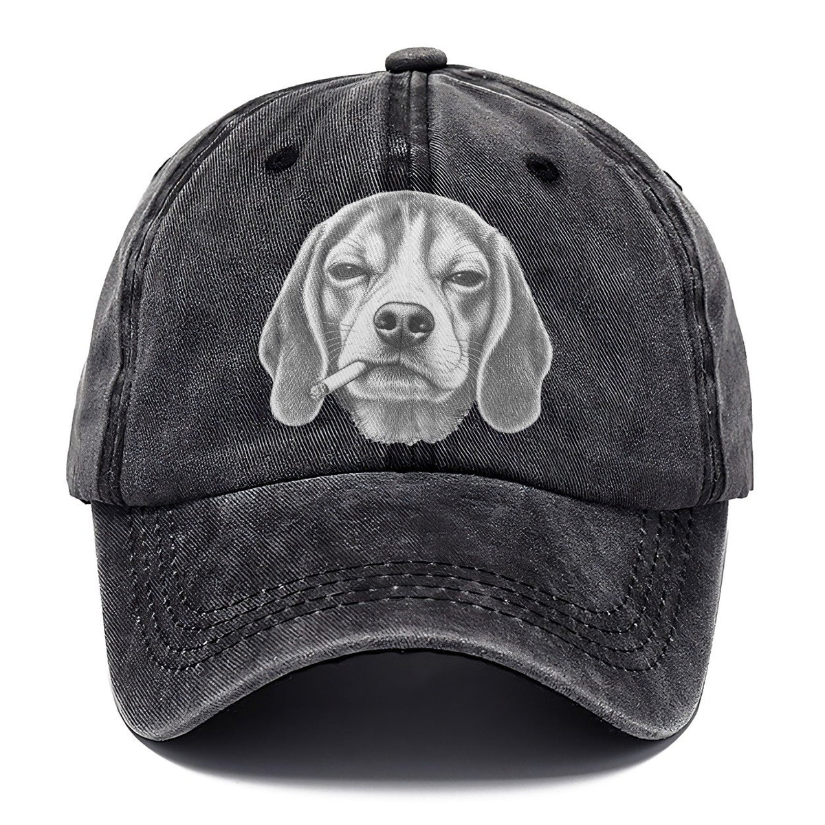 Beagle A Lit Cigarette Smoking Dogs Smoking Dogs Portraits Classic Cap – Graphite