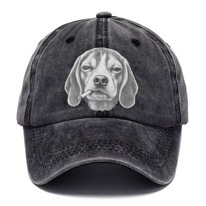 Beagle A Lit Cigarette Smoking Dogs Smoking Dogs Portraits Classic Cap – Graphite