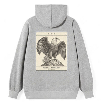 Eagle Specimen Plate Creature Canticle Classic Pullover Hoodie – Grey