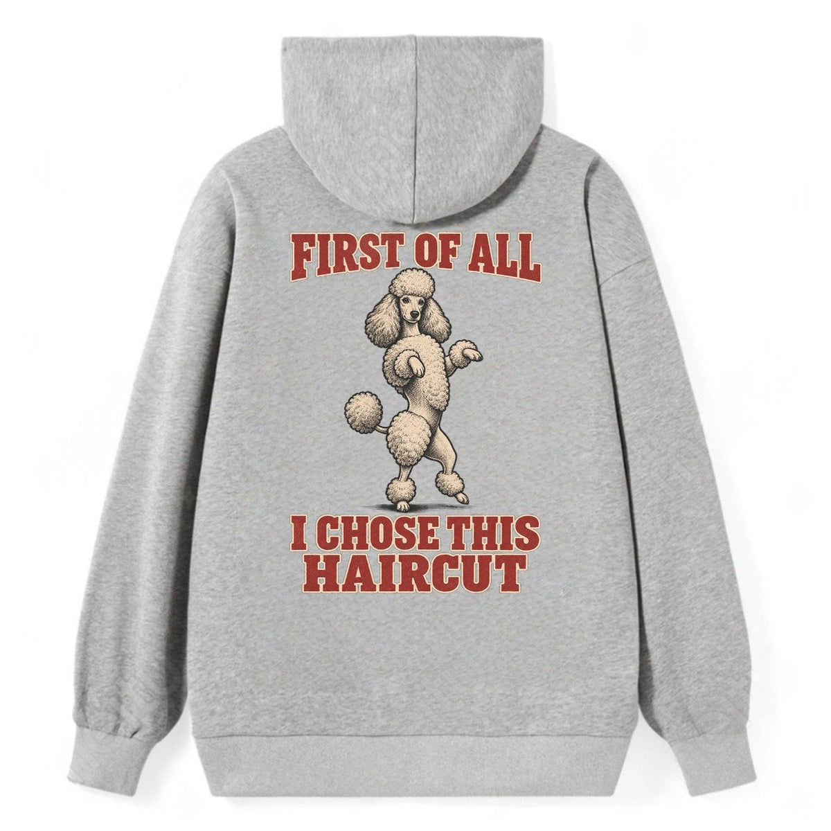 Standard Poodle Dog Declarations Classic Pullover Hoodie – Grey