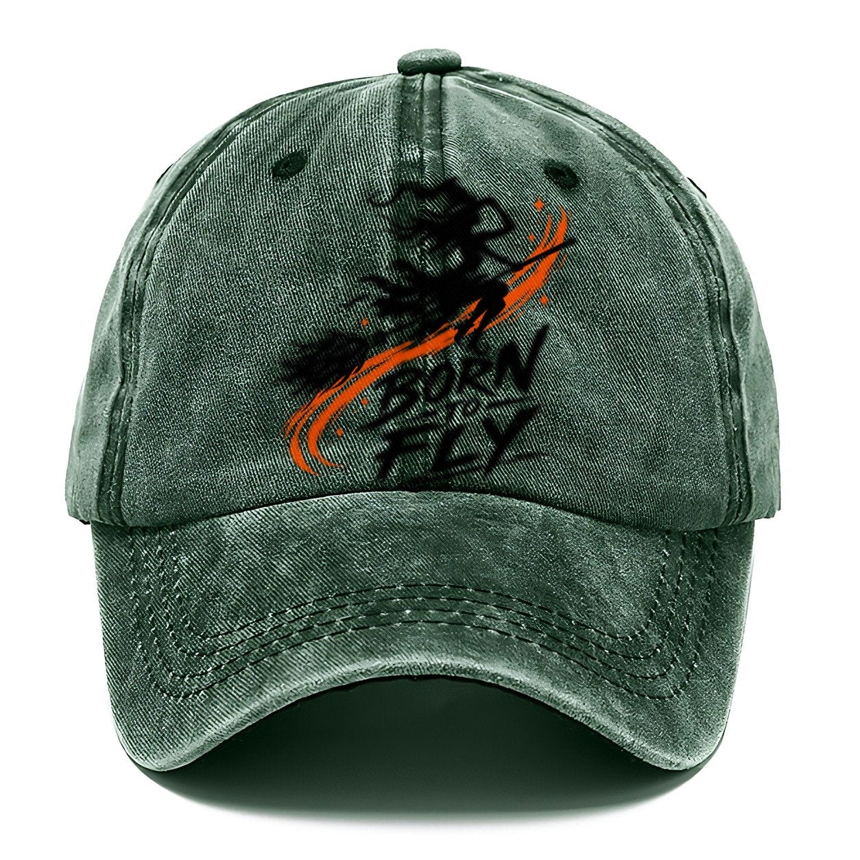Born To Fly Slogan Witch Magic Classic Cap – Forest Mist