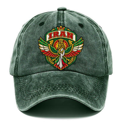 Iran Retro Badge Country Logos Classic Cap – Forest Mist