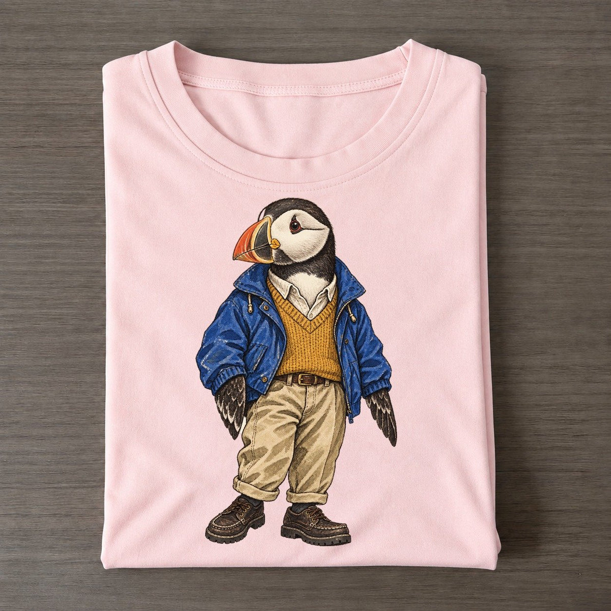 Atlantic Puffin Wardrobe Portrait Wild Wardrobe Portraits Classic T-shirt – Pink