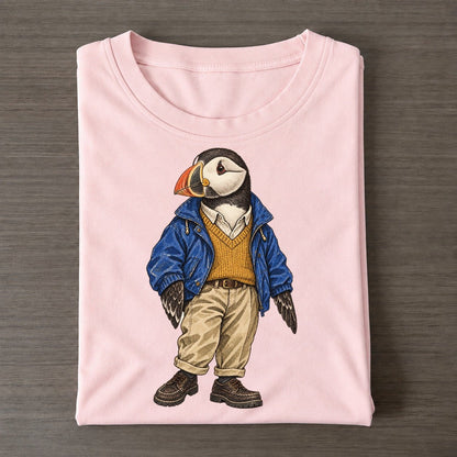Atlantic Puffin Wardrobe Portrait Wild Wardrobe Portraits Classic T-shirt – Pink