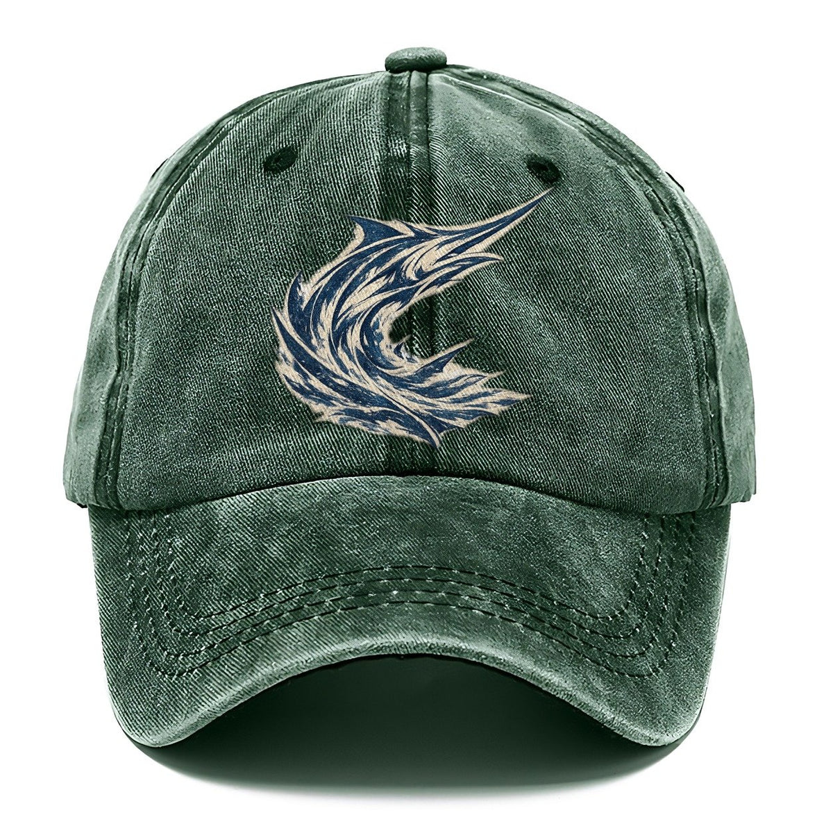 Marlin's Majesty of the Sea Abstract Classic Cap – Forest Mist