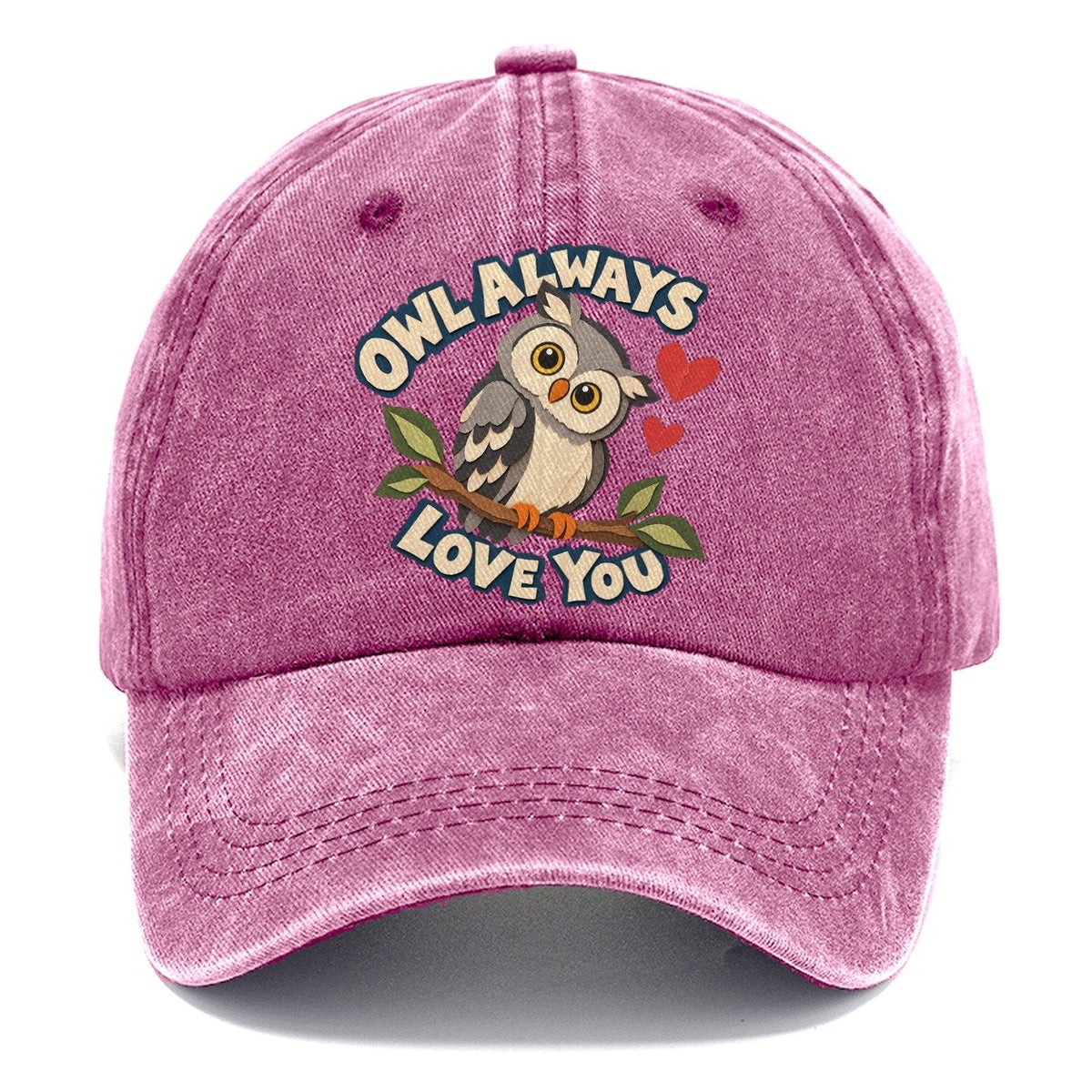 Cut-Paper Owl Animal Puns Classic Cap – Dusty Rose