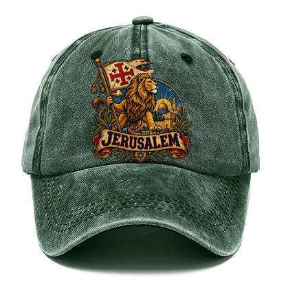 Lion With Jerusalem Banner Jerusalem Classic Cap – Forest Mist