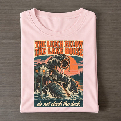 The Leech Below The Lake House Drive In Monsters Classic T-shirt – Pink