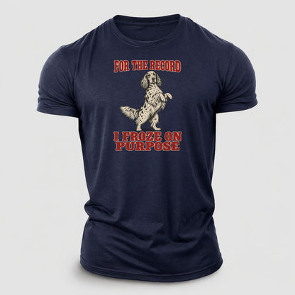 English Setter Dog Declarations Cotton T-Shirt – Navy