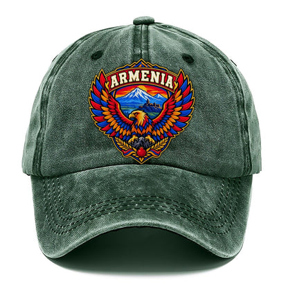 Armenia Retro Badge Country Logos Classic Cap – Forest Mist
