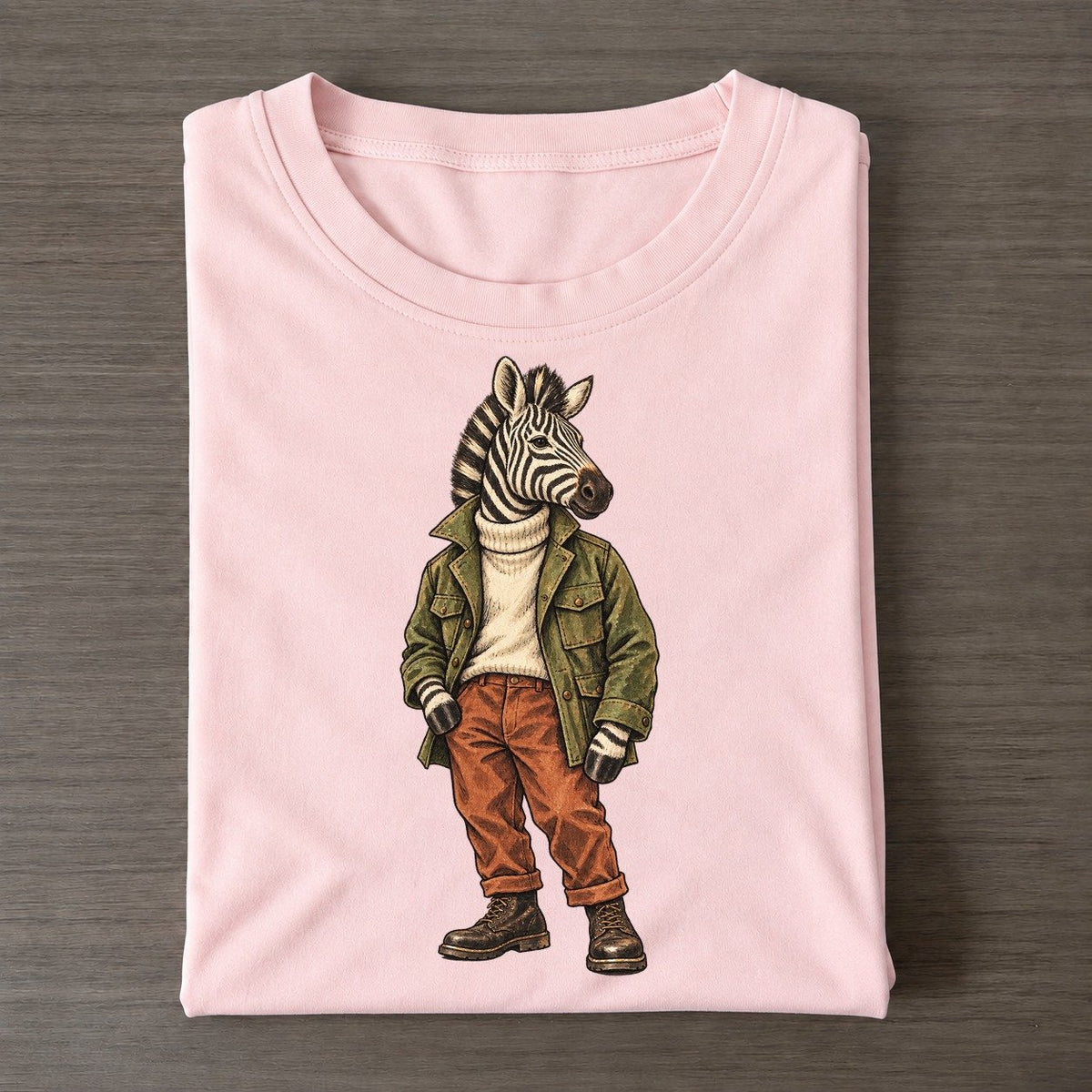 Zebra Wardrobe Portrait Wild Wardrobe Portraits Classic T-shirt – Pink