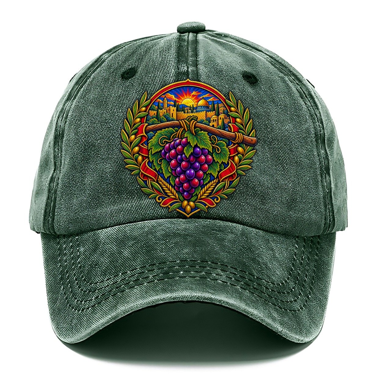 Grape Cluster Of The Spies Jerusalem Classic Cap – Forest Mist