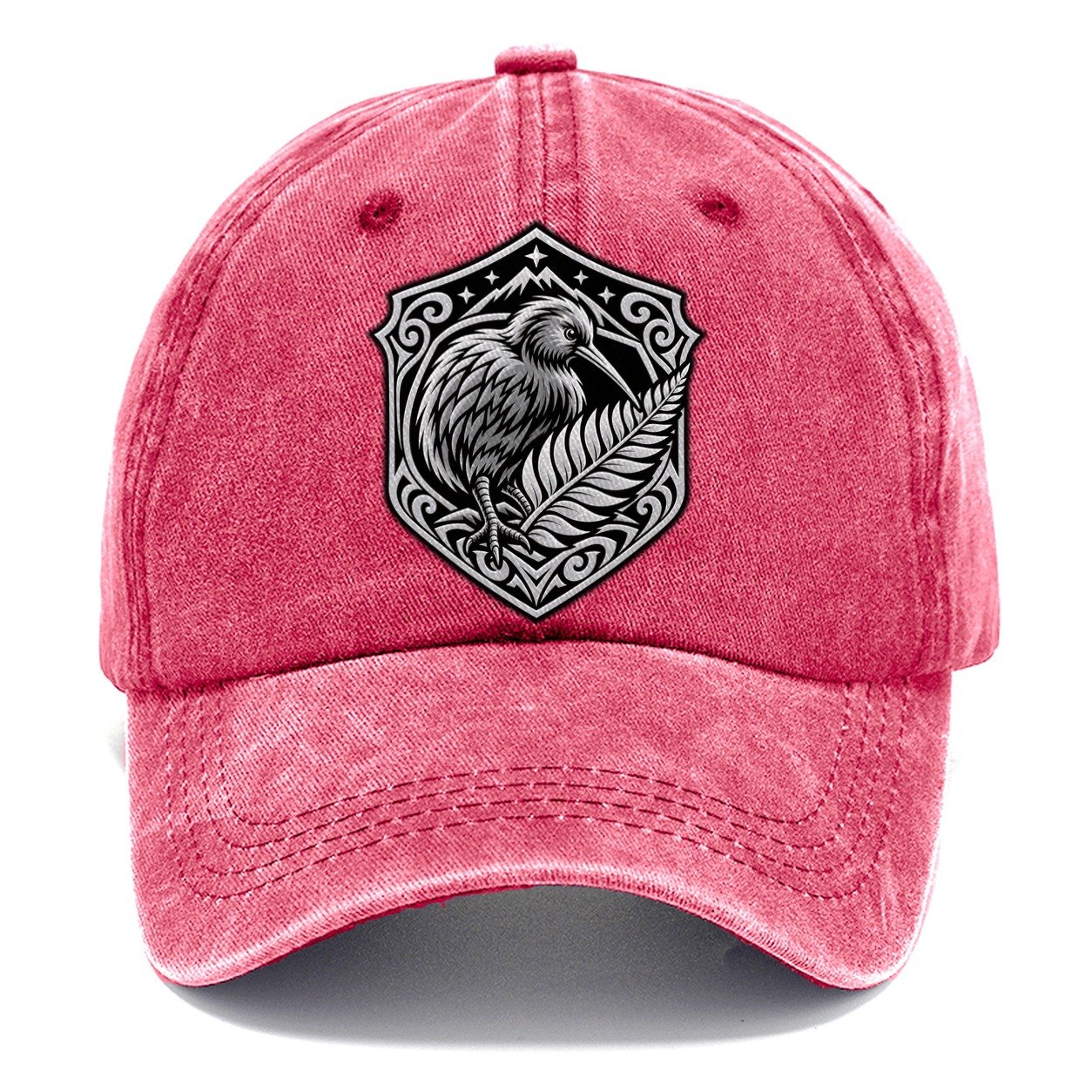 New Zealand Minimal Emblem Country Logos Classic Cap – Pomegranate Blush