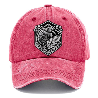 New Zealand Minimal Emblem Country Logos Classic Cap – Pomegranate Blush