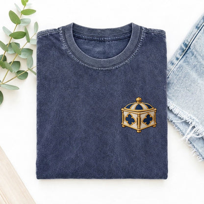 Besamim Spice Casket Left Chest Vintage T-shirt – Blue