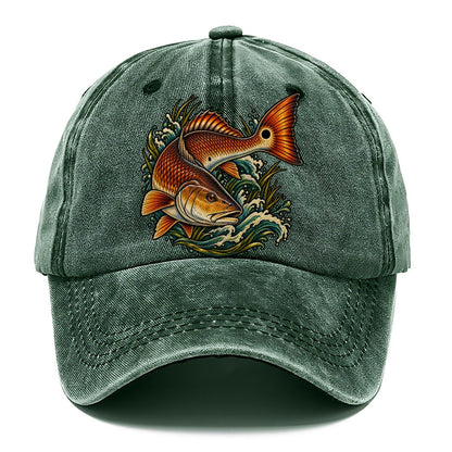 Redfish Tail Spot Fishing Club Classic Cap – Forest Mist