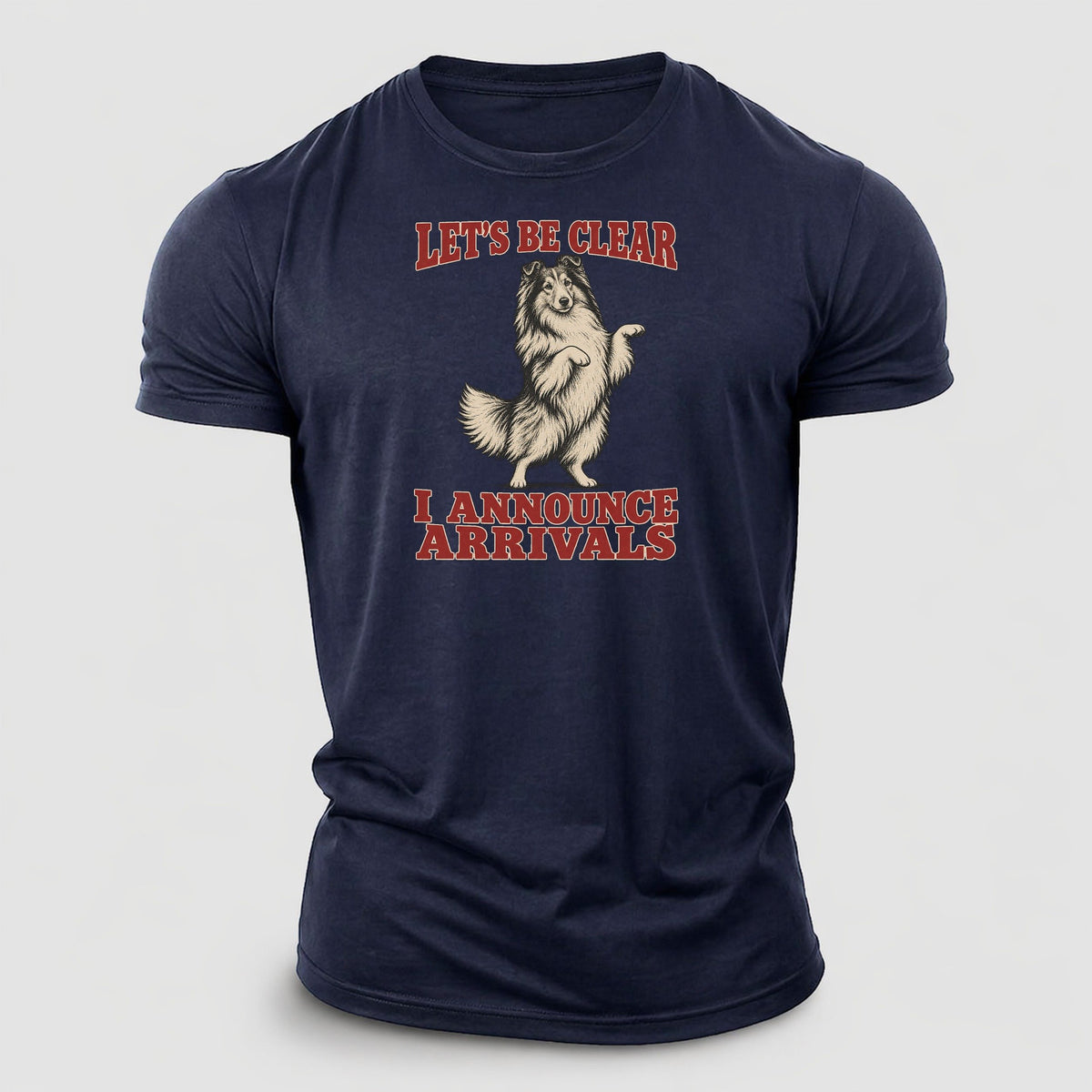 Shetland Sheepdog Dog Declarations Cotton T-Shirt – Navy