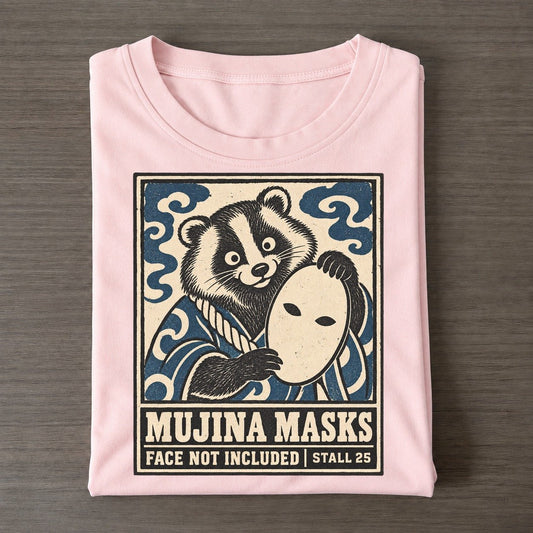 Mujina Masks Yokai Night Market Classic T-shirt – Pink