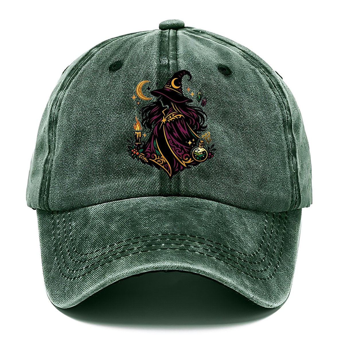 Elegant Witch Moon Crystals Classic Cap – Forest Mist
