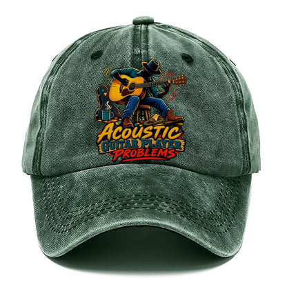 Acoustic Guitar Player Problems Music Instruments Classic Cap – Forest Mist