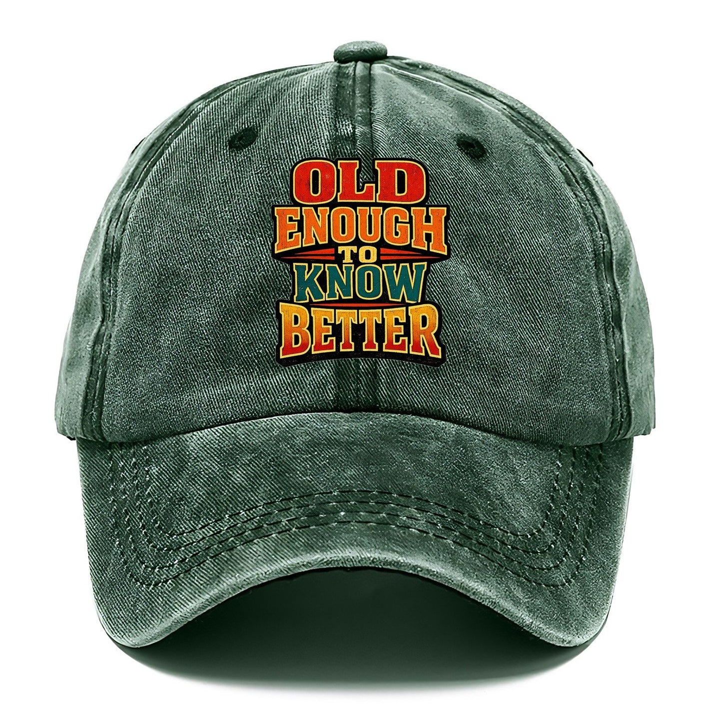 Old Enough To Know Better Vintage Classic Cap – Forest Mist