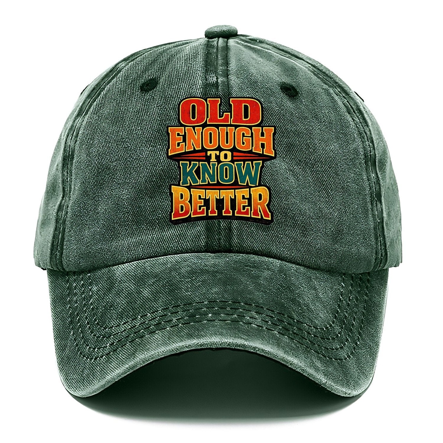 Old Enough To Know Better Vintage Classic Cap – Forest Mist