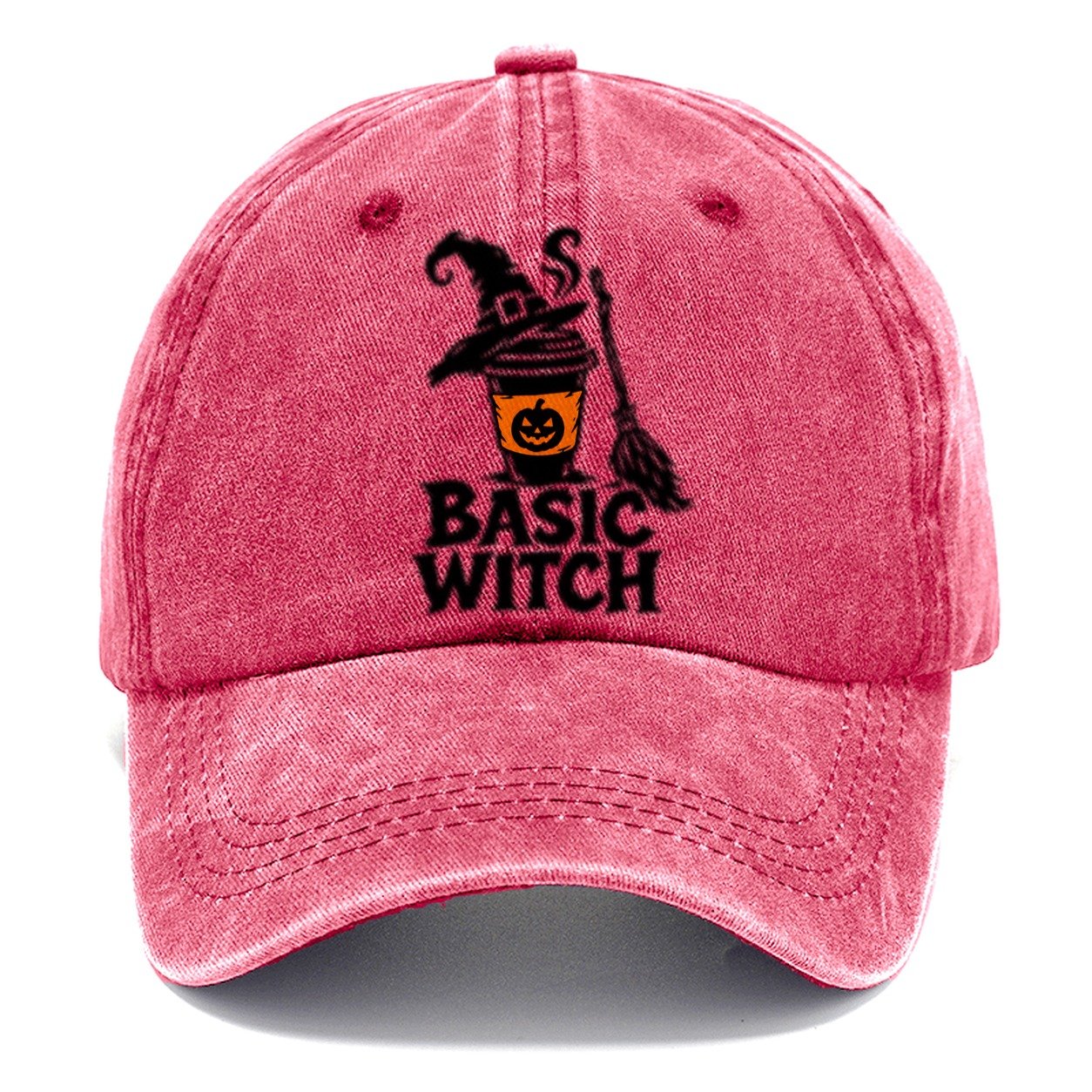 Basic Witch Slogan Witch Magic Classic Cap – Pomegranate Blush