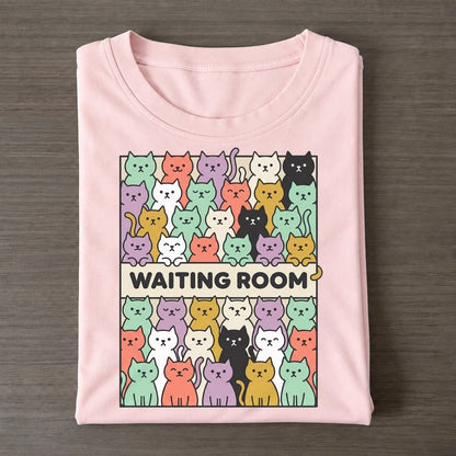 Waiting Room Overcatted Classic T-shirt – Pink