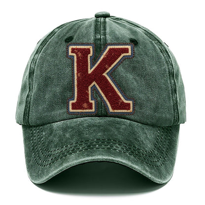 Varsity Chenille K Monogram Classic Cap – Forest Mist