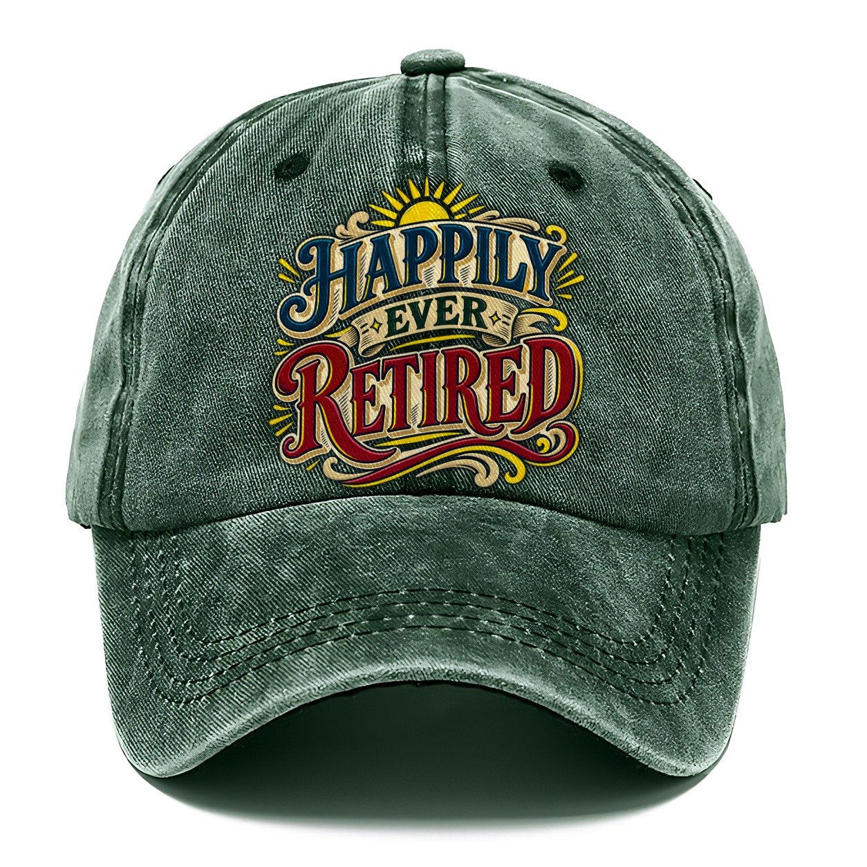 Happily Ever Retired Retired Living Classic Cap – Forest Mist