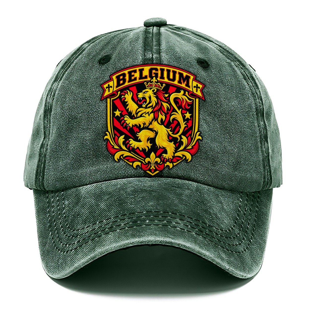 Belgium Retro Badge Country Logos Classic Cap – Forest Mist