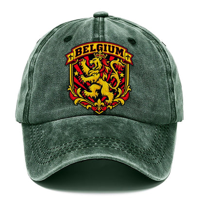 Belgium Retro Badge Country Logos Classic Cap – Forest Mist