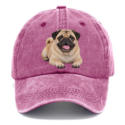 Pug Lying Down Top Breeds Classic Cap – Dusty Rose