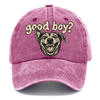 A Wide Eyed Feral Mongrel Head Grinning Straight At The Viewer Bark For Me Classic Cap – Dusty Rose