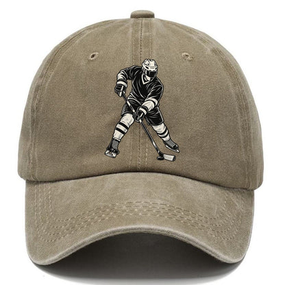 Hockey Skater Wrist Shot Global Sports Ink Figures Classic Cap – Warm Sand