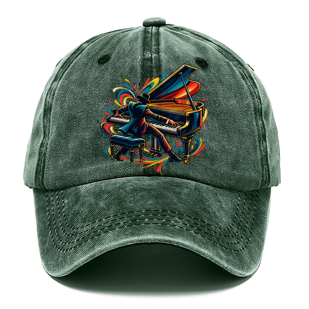 Grand Piano Icon Music Instruments Classic Cap – Forest Mist