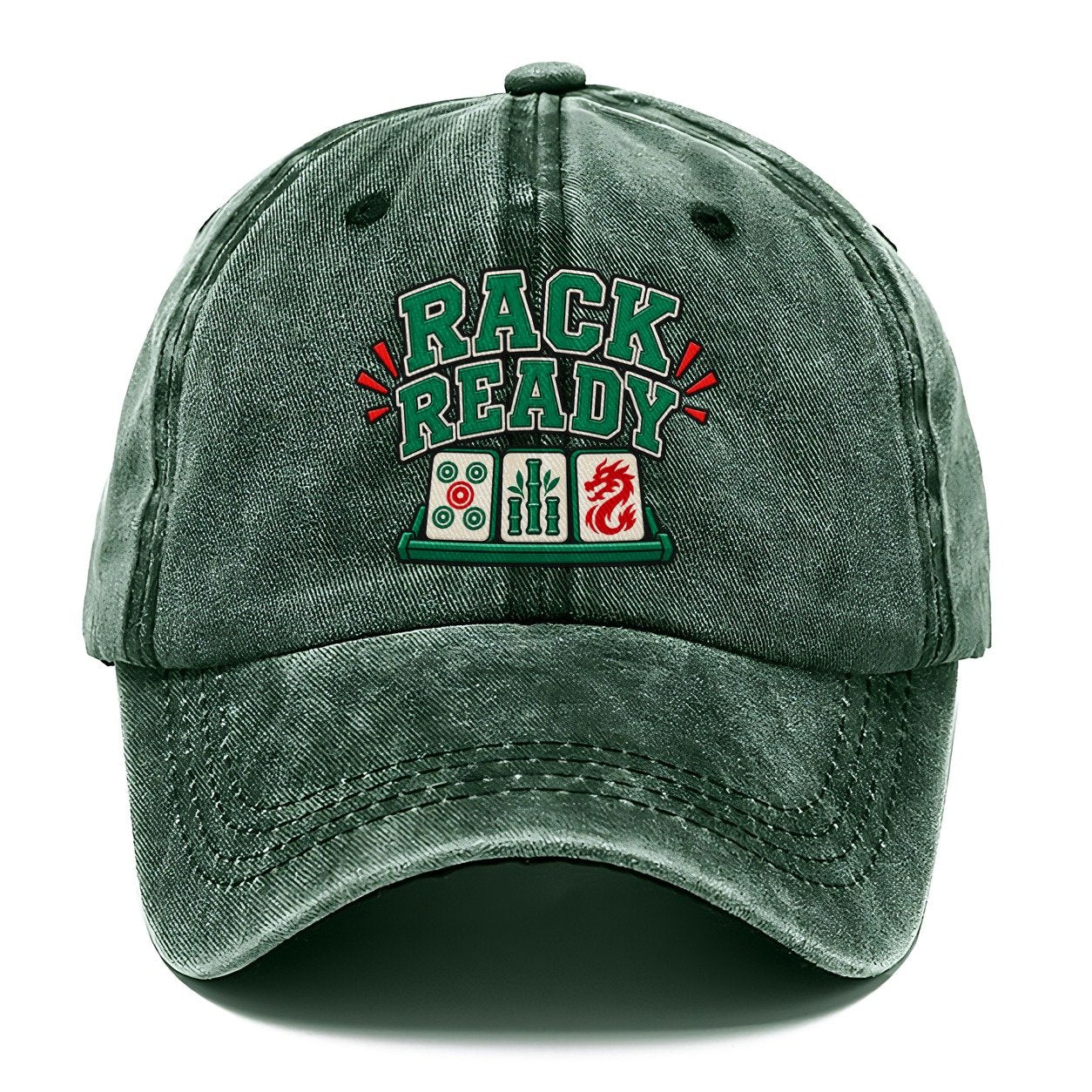 Rack Ready Mahjong Game Night Classic Cap – Forest Mist