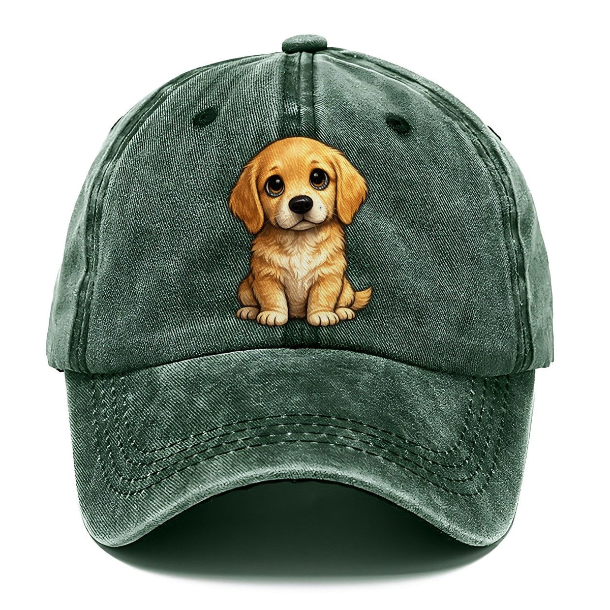 Golden Retriever Sitting Sweetheart Classic Cap – Forest Mist