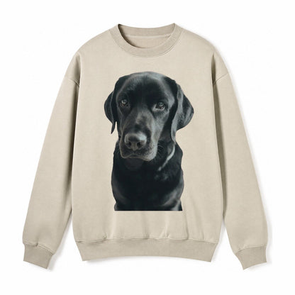 Black Labrador Fleece Sweatshirt – Light Khaki