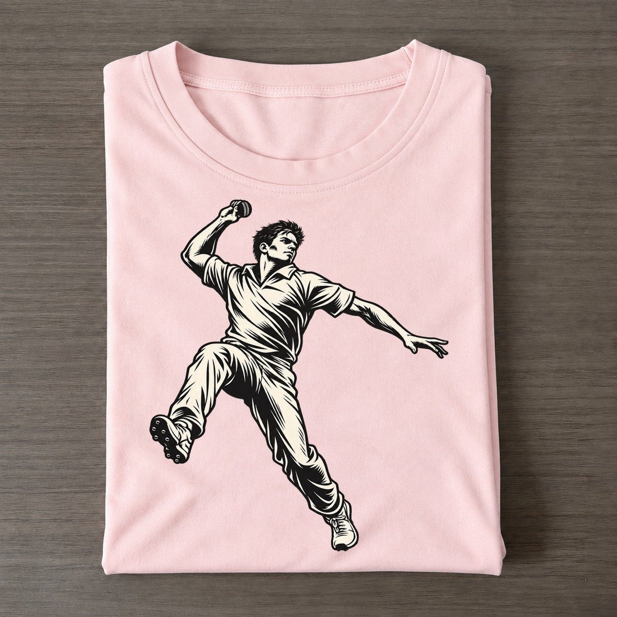 Cricket Fast Bowler Release Global Sports Ink Figures Classic T-shirt – Pink