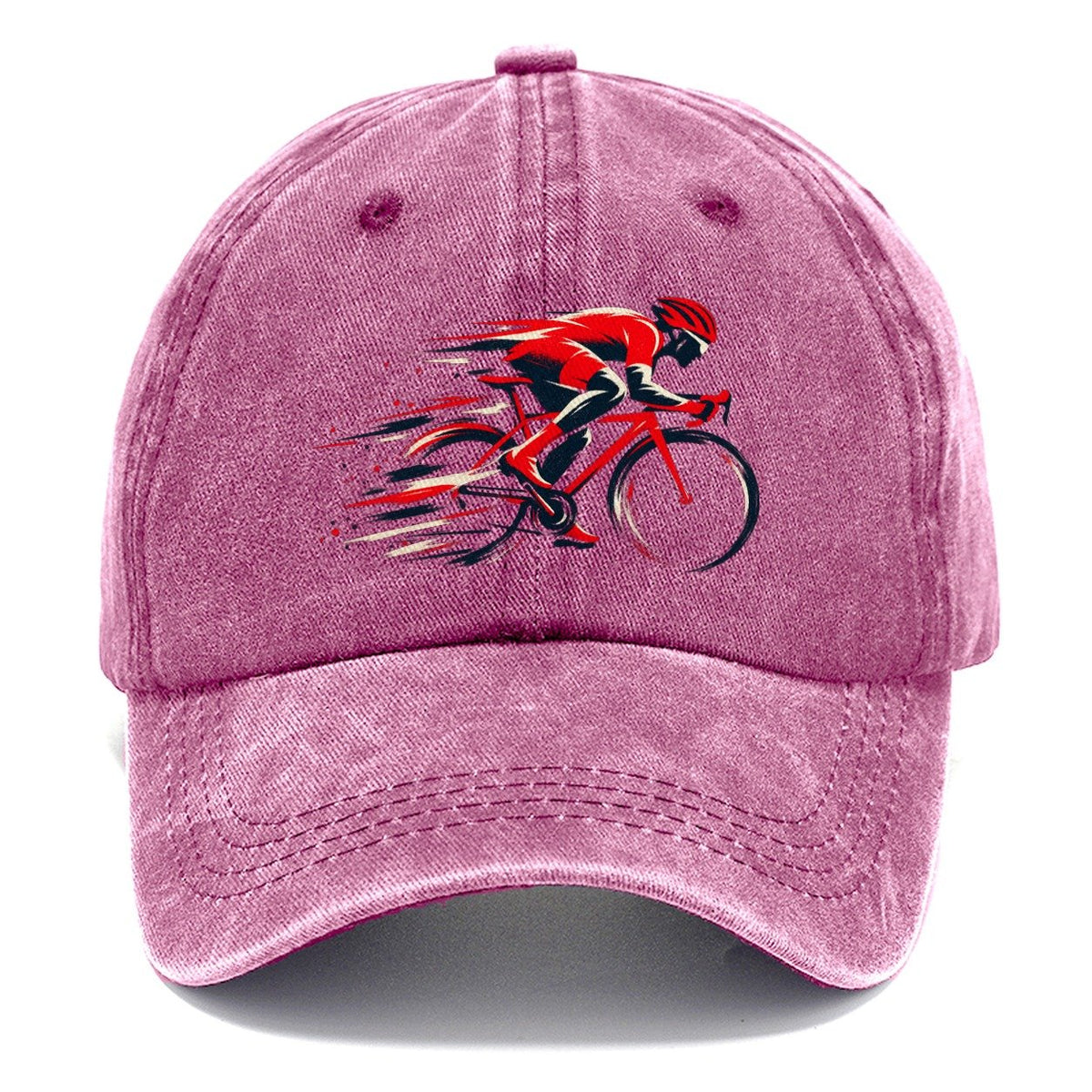 Red Cyclist Speed Lines Classic Cap – Dusty Rose