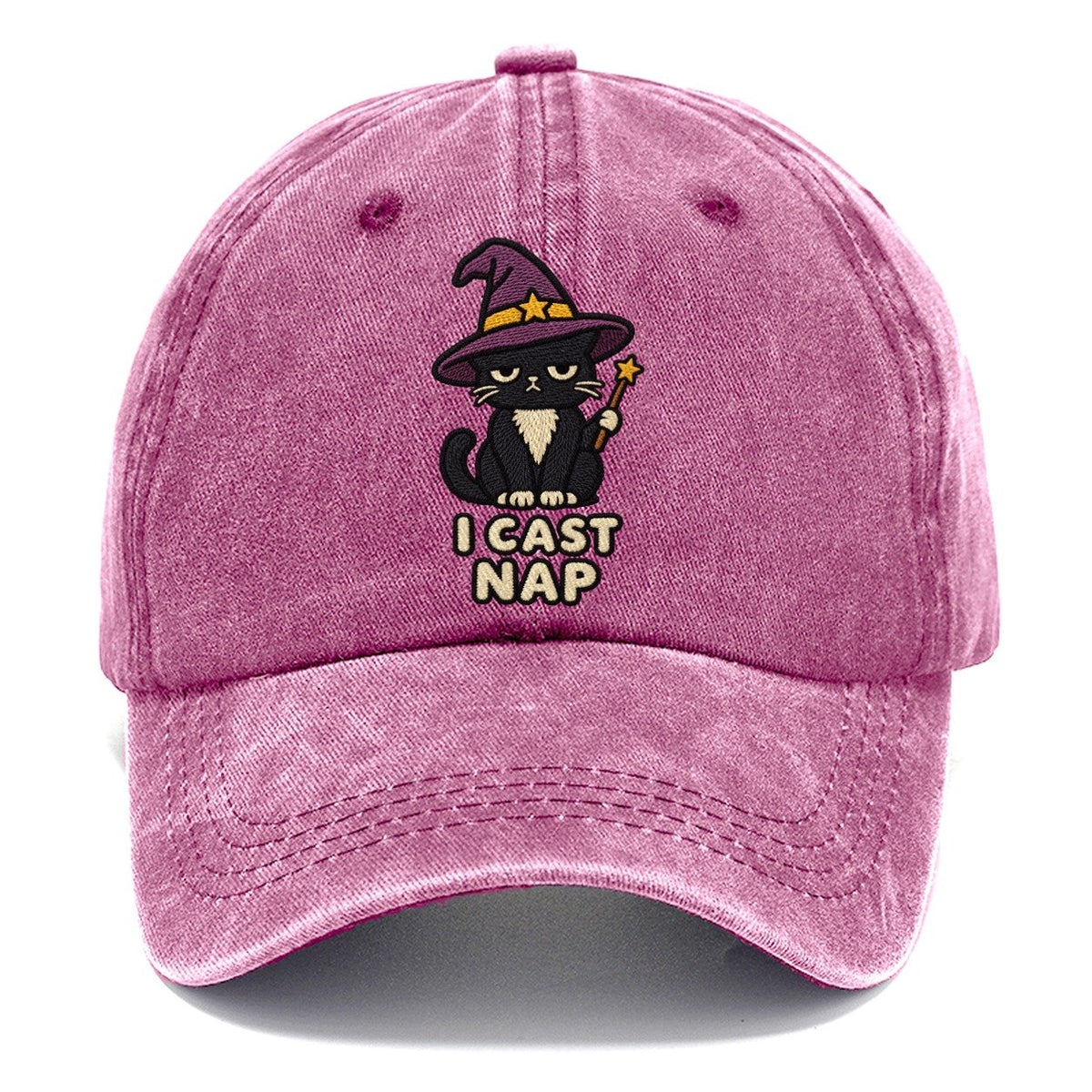 Black Cat Witch Weary Court Classic Cap – Dusty Rose