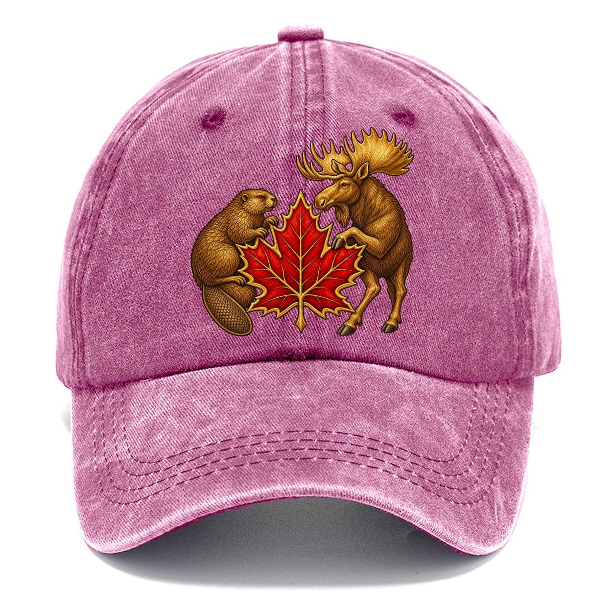 Canada Beaver And Moose Classic Cap – Dusty Rose