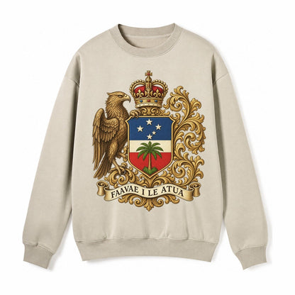 South Africa Springbok Emblem Springbok With Protea Green Go Fleece Sweatshirt – Light Khaki