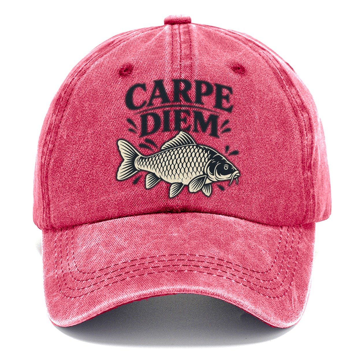Carpe Diem Carp Fishing Elegant Classic Cap – Pomegranate Blush