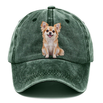 Chihuahua Sitting Top Breeds Classic Cap – Forest Mist