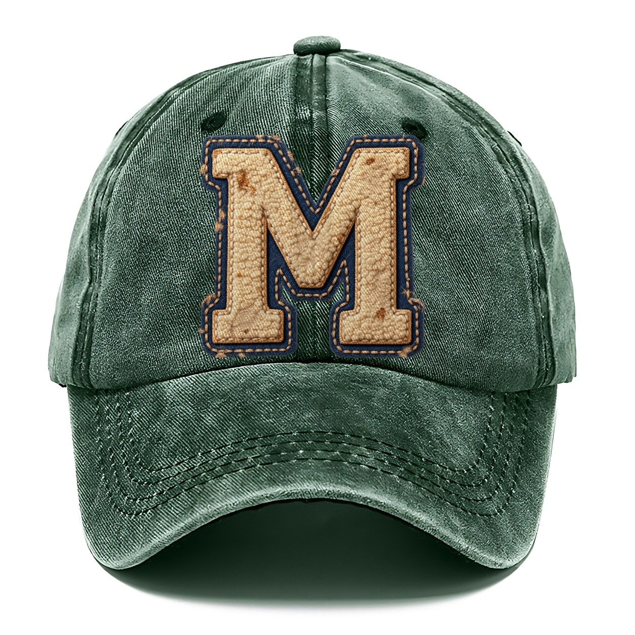 Varsity Chenille M Monogram Classic Cap – Forest Mist