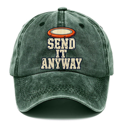 Send It Anyway Disc Golf Classic Cap – Forest Mist