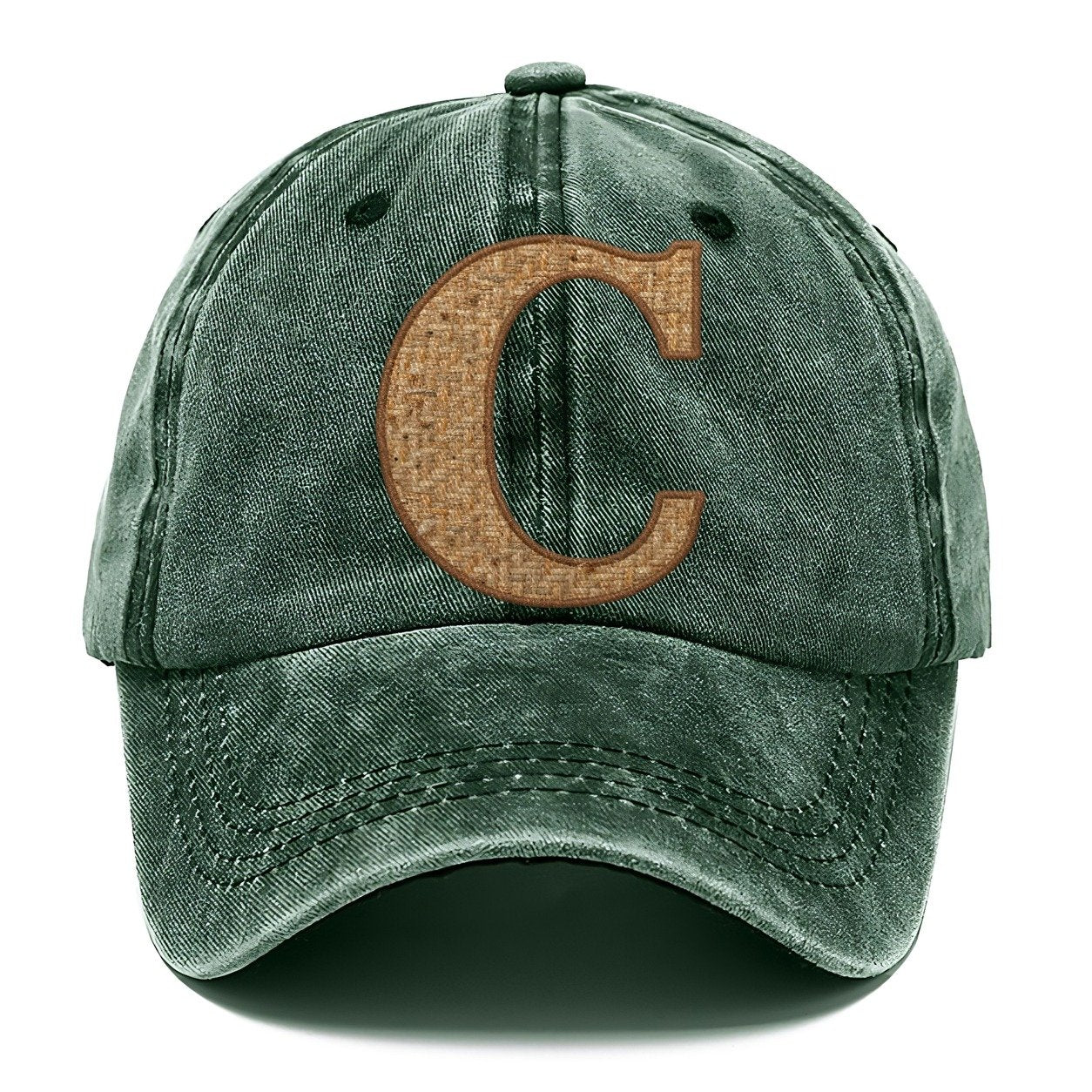 Woven Tweed C Monogram Classic Cap – Forest Mist