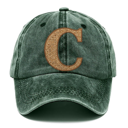Woven Tweed C Monogram Classic Cap – Forest Mist